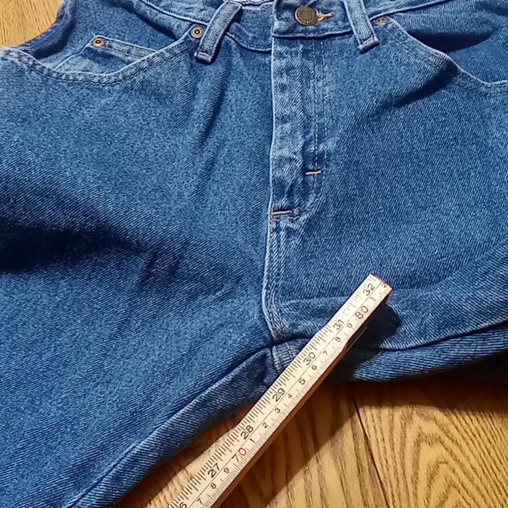WRANGLER MENS Jeans 30 x 30 Regular Fit BLUE Denim Used Pants Straight Legs ? - Picture 5 of 9